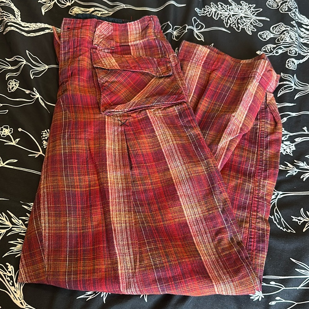 Free People plaid pants